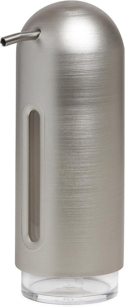 Umbra Penguin 12 oz (355ml) Soap Pump, Kitchen Soap Dispenser, Also Works with Hand Sanitizer, Nickel by Umbra