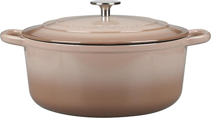 EDGING CASTING Enameled Cast Iron Dutch Oven Pot With Lid, 5.5 Quart, for Bread Baking, Cooking, Mocha - Image 2