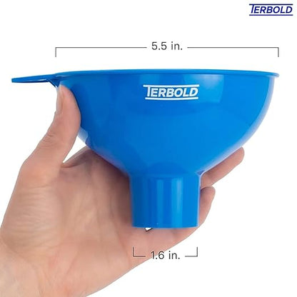 3pc Wide Mouth Canning Funnels for Filling Bottles and Mason Jars | Large Spout Quick Fill Food Grade Plastic Funnels for Kitchen Use (Blue, Green, Yellow) - Image 4