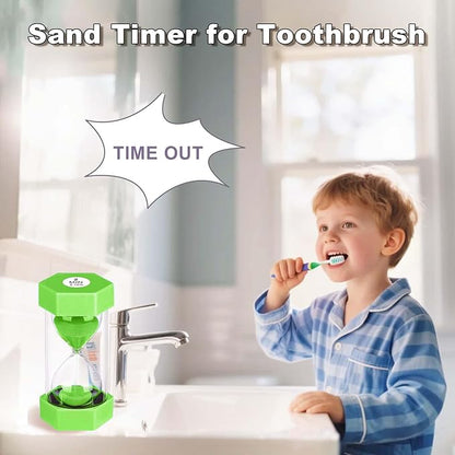 Hourglass 3 Minute Sand Timer, Green Plastic Sand Clock 3 Min, Colorful Hour Glass Sandglass for Classroom Gmaes Home Office Decor (Green)