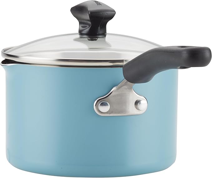 Farberware Cookstart DiamondMax Nonstick Cookware/Pots and Pans Set, Dishwasher Safe, Includes Baking Pan and Cooking Tools, 15 Piece - Aqua - Image 10