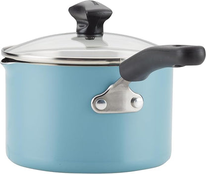 Farberware Cookstart DiamondMax Nonstick Cookware/Pots and Pans Set, Dishwasher Safe, Includes Baking Pan and Cooking Tools, 15 Piece - Aqua - Image 10