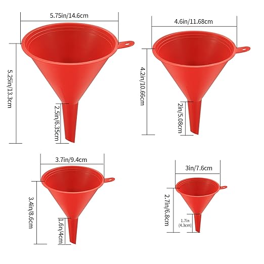 XhjzgcTec 8 Pcs Plastic Funnel Set, Oil Funnels for Filling Bottles or Containers, Multipurpose Wide Mouth Funnels for Kitchen/Laboratory/Garage/Car Liquids/Oil/Dry Goods/Bottles/ - Image 2