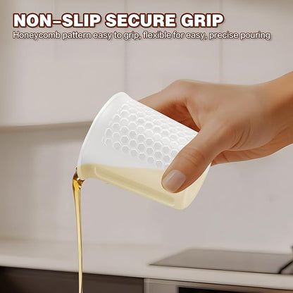 Silicone Measuring Cups Set 10Pcs 125ml for Cooking Reusable Baking Supplies Silicone Flexible Melting Measure Cup for Butter, Chocolate