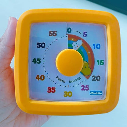 Visual Timer for Kids 60 Minute, Rainbow Countdown Clock with Silent Operation & Adjustable Alarm, Time Management Tool for Classroom, Kitchen, Toddler ADHD, Autism, Study, Pomodoro
