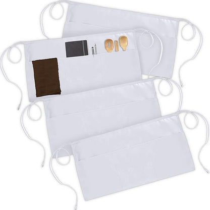 Utopia Wear 4 Pack Server Aprons with 3 Pockets, Waiter and Waitress Waist Aprons for Women with Pockets, Men Short Aprons - Image 5