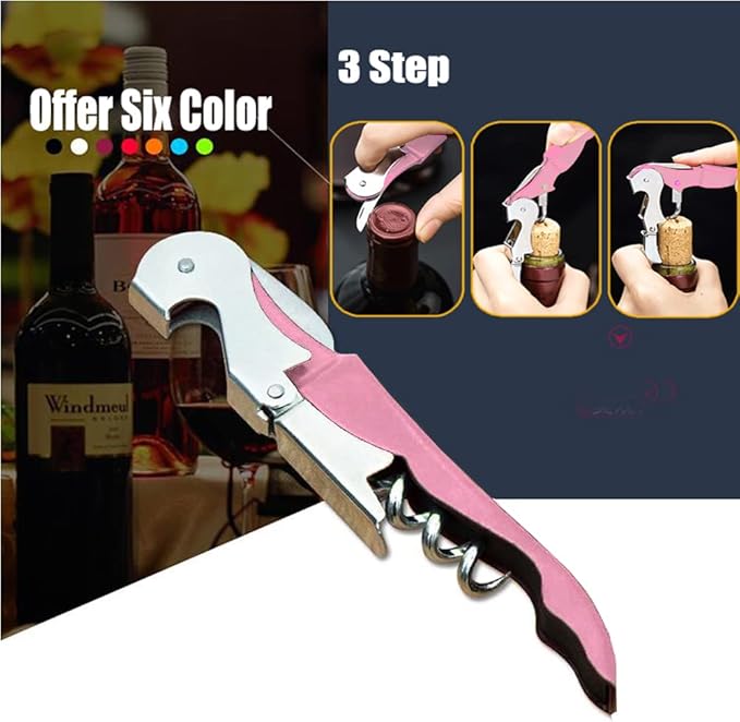Professional Waiter Corkscrew Wine Openers Set(2PCS), Heavy Duty Stainless Steel Hinges Wine Key for Restaurant Waiters, Sommelier, Bartenders - Image 6