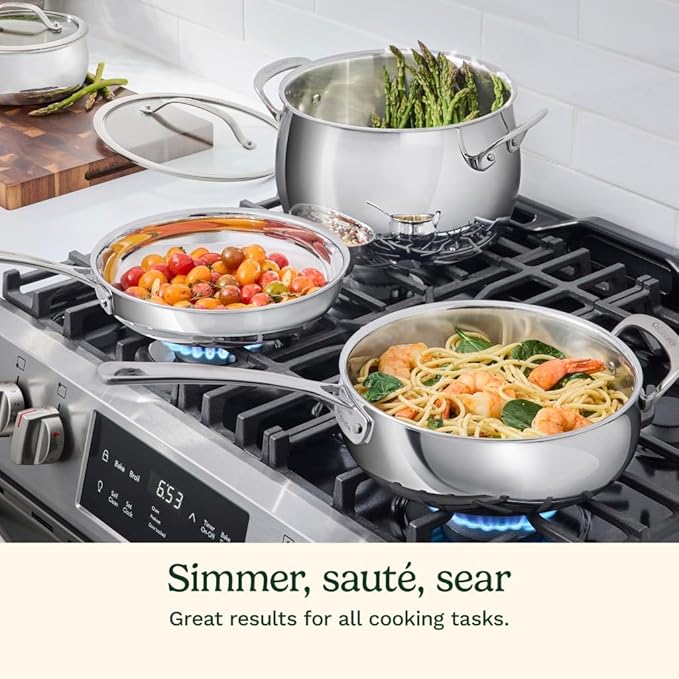 Cuisinart 12-Piece PureClad™ Triple-Ply Stainless Steel Cookware Set, PCT-12 - Image 7