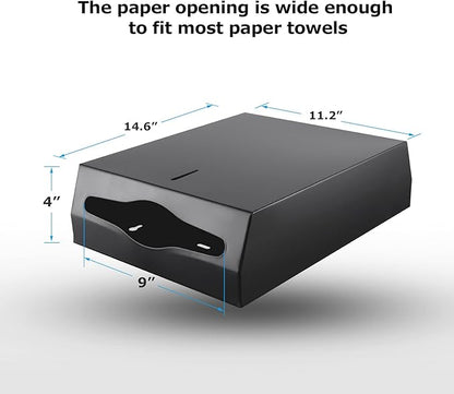 Paper Towel Dispenser Wall Mount Commercial c fold Multifold Trifold, Touchless Hand Towel Dispenser with Lock, (Matte Black) - Image 3
