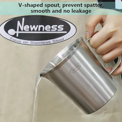 Newness Stainless Steel Measuring Cup, Metal Measuring Cup with Handle (Upgraded, 3 Marking Including Cup/ML/Ounce Scale), 16 Ounces (0.5 Liter, 2 Cup) - Image 6