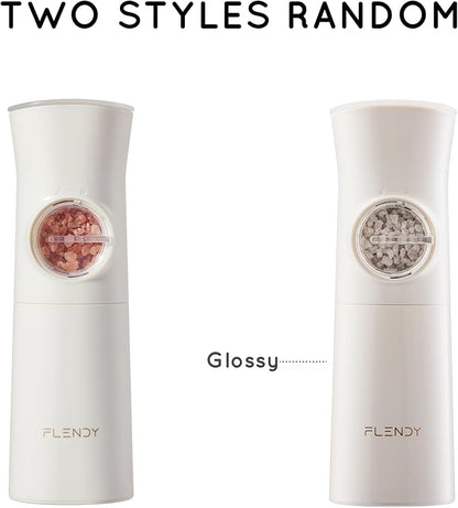 Flendy Gravity Electric Salt and Pepper Grinder Set Rechargeable, Automatic Salt and Pepper Grinder Set with USB C Charging Base, Gravity Salt and Pepper Shakers Set Electric