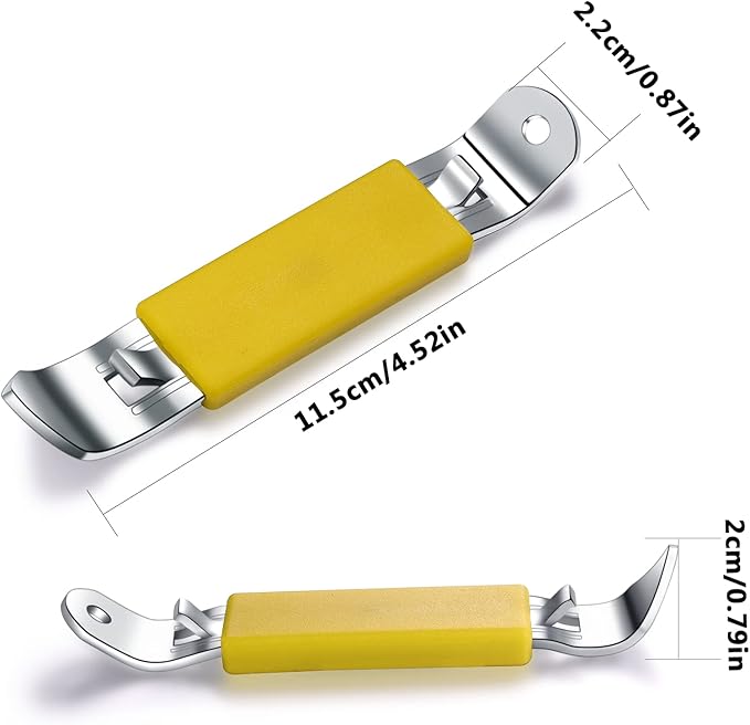 3 Pieces Magnetic Bottle Openers Can Opener Classic Beer Opener Stainless Steel Small Bottle Opener Can Tapper with Magnet for Camping and Traveling HANCELANT (Yellow)4.52 X 0.87 X 0.79 inches - Image 3