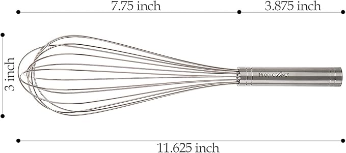 Progressive International Prepworks by Progressive 12" Balloon Whisk, Handheld Steel Wire Whisk Perfect for Blending, Whisking, Beating and Stirring, BPA Free, Dishwasher Safe, Stainless Steel - Image 2