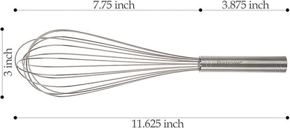Progressive International Prepworks by Progressive 12" Balloon Whisk, Handheld Steel Wire Whisk Perfect for Blending, Whisking, Beating and Stirring, BPA Free, Dishwasher Safe, Stainless Steel - Image 2