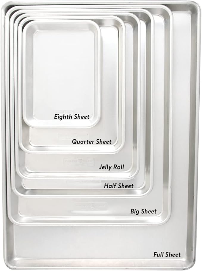 Nordic Ware Naturals Extra Large, 21 x 15 inch Baking Set - USA Made Aluminum Commercial Quality Pan for Baking or Roasting, Encapsulated Galvanized Steel Rim Prevents Warping, 2pk Big Sheet - Image 6