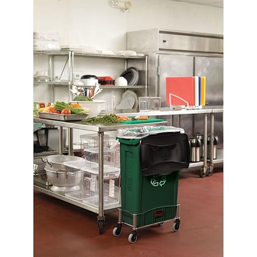 Rubbermaid Commercial Products Slim Jim Trash/Garbage Can with Venting Channels, 16-Gallon, Green, for Kitchen/Office/Workspace - Image 4