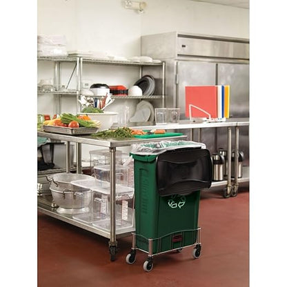 Rubbermaid Commercial Products Slim Jim Trash/Garbage Can with Venting Channels, 16-Gallon, Green, for Kitchen/Office/Workspace - Image 4
