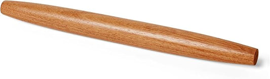 Amazon Basics Wooden French Rolling Pin, 17 in., Acacia Wood, Nonstick, Hand Wash Only by AmazonBasics