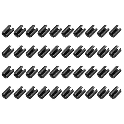 MECCANIXITY 60Pcs Slotted Split Roll Pins 6/25 Inch(6mm) Dia. 2/5 Inch(10mm) Length 65Mn Steel Spring Tension Expansion Dowels for Secure Fastening, Black