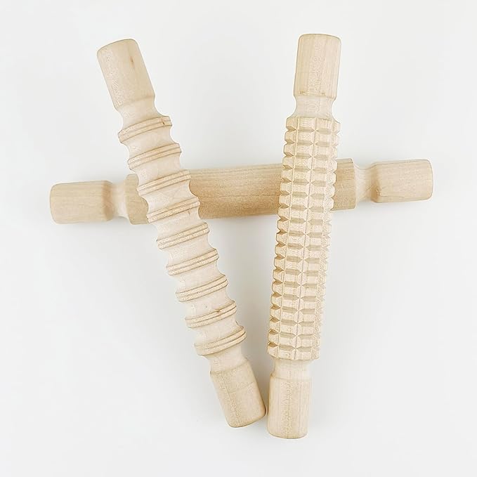 3 pcs 8 Inch Wood Rolling Pin, Great for Children's Play, Arts and Crafts - Image 6