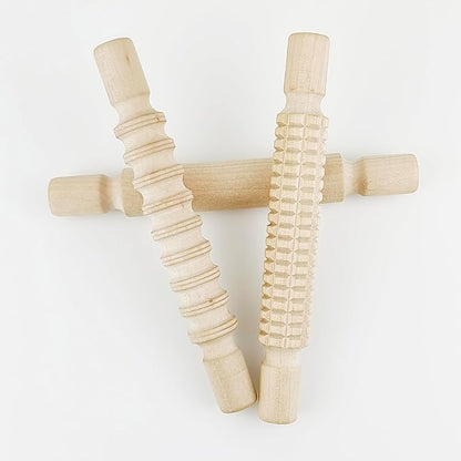 3 pcs 8 Inch Wood Rolling Pin, Great for Children's Play, Arts and Crafts - Image 6
