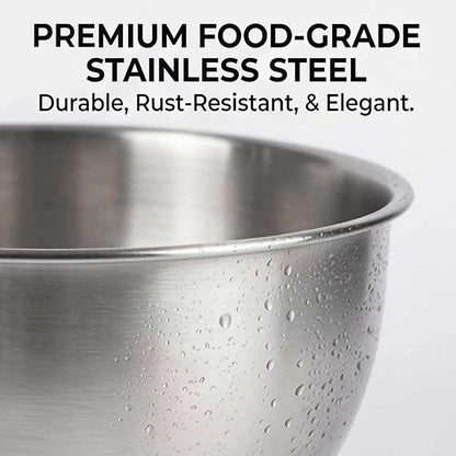 KITEISCAT Stainless Steel Mixing Bowls with Lids – Set of 5 Large Nesting Metal Bowls for Kitchen, Baking, Cooking, Food Prep & Storage, Non-Slip Base, Dishwasher Safe, Multicolor - Image 3