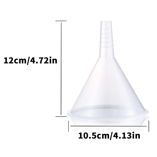 Plastic Funnel Set, 3 Pcs Lab PP Funnels, 100mm x 2, 75mm x 2, 50mm x 2 (Pack of 3) - Image 3