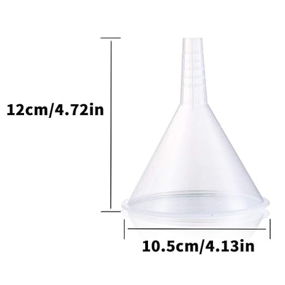Plastic Funnel Set, 3 Pcs Lab PP Funnels, 100mm x 2, 75mm x 2, 50mm x 2 (Pack of 3) - Image 3