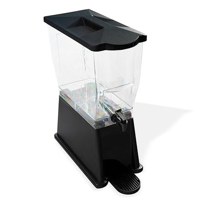 Carlisle FoodService Products Trimline Rectangular Beverage Dispenser Drink Dispenser with Spigot for Catering, Buffets, Restaurants, Polycarbonate (Pc), 3.5 Gallons, Black by CarlisleFoodServiceProducts