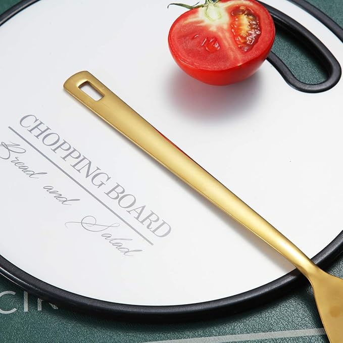 Gold Potato Masher, Berglander Heavy Duty Metal Potato Ricer Stainless Steel With Titanium Gold Plating, Food Utensil Hand, Vegetables Fruits Mashe, Dishwasher Safe, Easy to Clean - Image 6