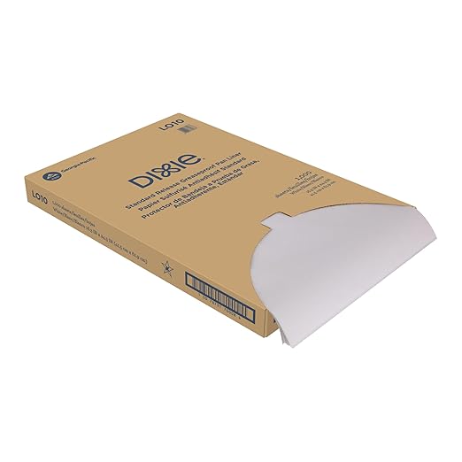 Georgia-Pacific Dixie Grease-Proof Non-Stick Pan Liner by GP PRO (Georgia-Pacific), White, LO10, 24.375'' Length x 16.375" Width, (Case of 1,000)
