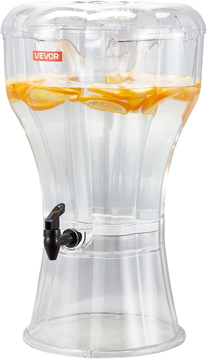 VEVOR Beverage Dispenser, 3.4 Gallon Drink Dispenser for Parties, Plastic Juice Dispensers with No-Drip Spigot, Iced Tea Lemonade Juice Water Dispensers, for Restaurants, Hotels, Parties by VEVOR