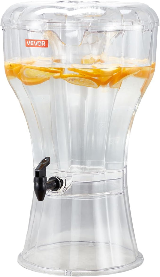VEVOR Beverage Dispenser, 3.4 Gallon Drink Dispenser for Parties, Plastic Juice Dispensers with No-Drip Spigot, Iced Tea Lemonade Juice Water Dispensers, for Restaurants, Hotels, Parties by VEVOR