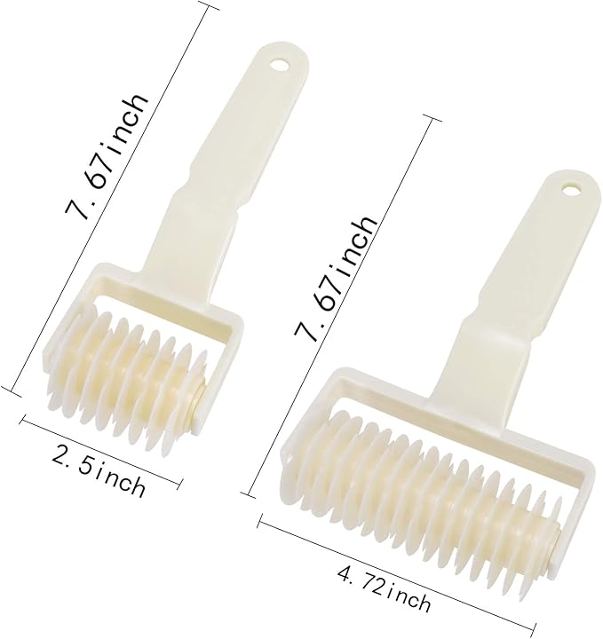 Lamoutor 2Pcs Lattice Roller Cutter Pastry Cutter Roller DIY Baking Tool for Dought Cookie Pie Pizza Bread Pastry - Image 5