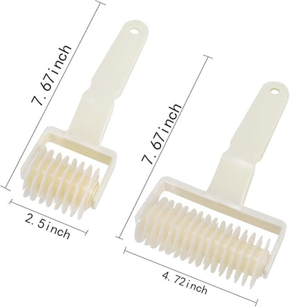 Lamoutor 2Pcs Lattice Roller Cutter Pastry Cutter Roller DIY Baking Tool for Dought Cookie Pie Pizza Bread Pastry - Image 5