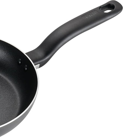 T-fal Initiatives Nonstick Cookware Set 18 Piece, Oven Broiler Safe 350F, Kitchen Cooking Set w/Fry Pans, Saucepans, Stockpots, Skillet, Spoons, Lids Pots and Pans Set, Dishwasher Safe, Stone Grey - Image 2