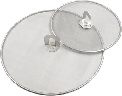 2Pcs 10" & 13" Stainless Steel Splatter Screen Splatter Guard, Ultra Fine Mesh Cooking Protector for Frying Cooking/Kitchen Use - Image 3