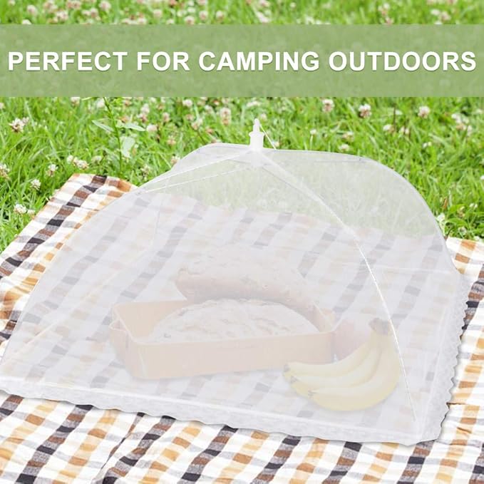 Onarway Food Covers for Outside Mesh: 3 Pack 14 Inch Pop Up Fine Fly Net for Fruit - Collapsible Screen Umbrella Food Tent for Outdoor Picnic Party BBQ - Image 6