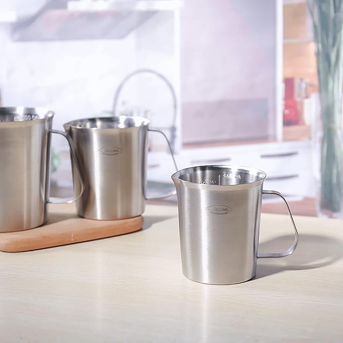 Newness Stainless Steel Measuring Cup, Metal Measuring Cup with Handle (Upgraded, 3 Marking Including Cup/ML/Ounce Scale), 16 Ounces (0.5 Liter, 2 Cup) (Pack of 2) - Image 9