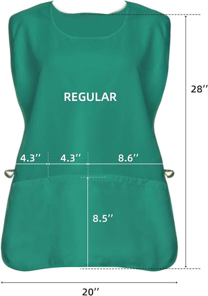 Xeoxarel Unisex Cobbler Apron with 3 Pockets, Smock Vest Apron, Suitable for Cooking，Kitchen，Garden，Hairstylist，Cleaning，Art