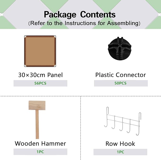 C&AHOME 16-Cube Storage Organizer, Plastic Shelves Units, DIY Closet Organizer, Modular Shelves Ideal for Home, Bedroom, 48.4" L 12.4" W 48.4" H Brown UPCS16C - Image 8