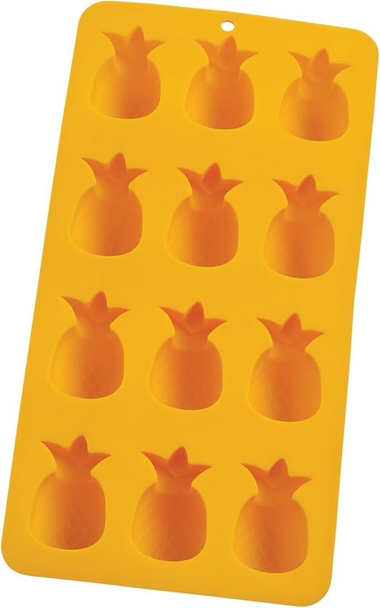 HIC Kitchen Silicone Pineapples Ice Cube Tray, Non-Stick, Makes 12 Pineapples