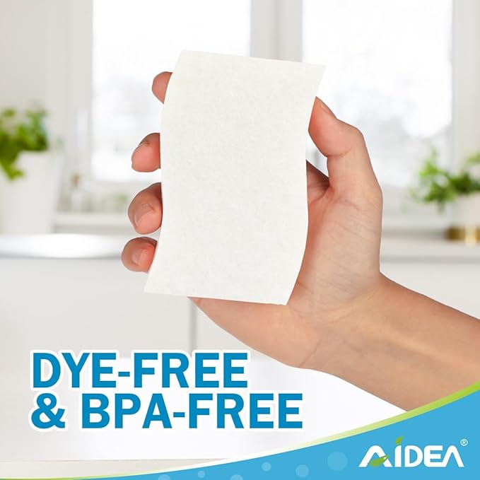 AIDEA Non-Scratch Scrub Sponge-6Count, Sponges Kitchen, Natural Sponge for Non-Stick Cookware, Cellulose Sponges for Dishes, Cleaning Power for Kitchen, Bathroom, Household - Image 2