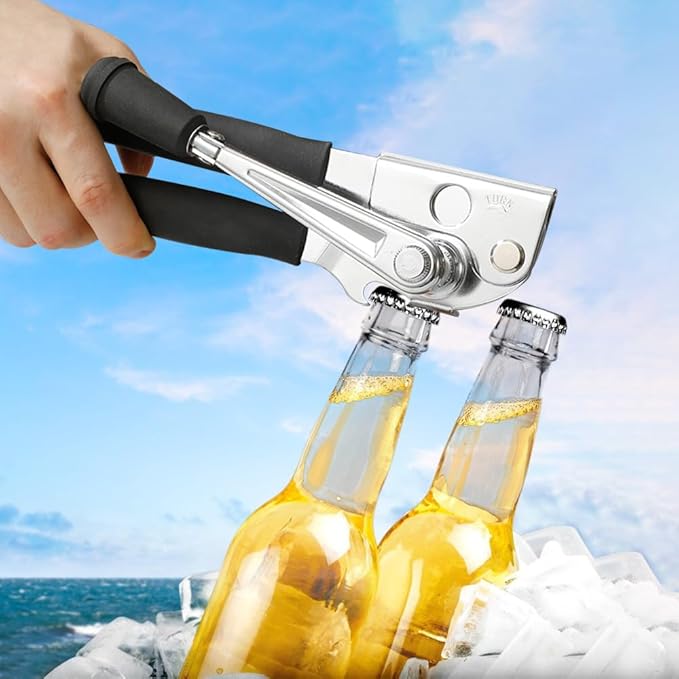 NUFR Crank Can Openers Manual,Heavy Duty Commercial Can Opener with Rubber-coated Long Handles - Image 7