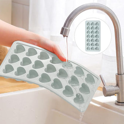 Heart Shaped Ice Cube Trays with Lid, Chocolate Mold, Easy Release Ice Trays, 21-Cavity Silicone Heart Molds for Ice Cubes, Gelatine, Baking and Candy - Image 7