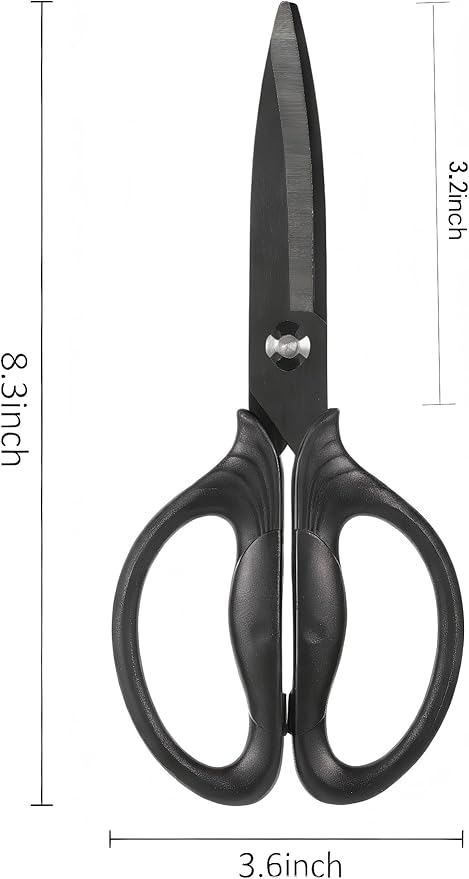 Heavy Duty Kitchen Scissors, Titanium Coated All Purpose Shears - Extra Sharp Detachable Blades for Poultry, Chicken Bones, Meat, Vegetables, Herbs | Micro Serrated & Ergonomic Handle - Image 6