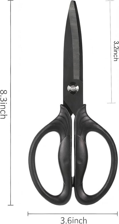 Heavy Duty Kitchen Scissors, Titanium Coated All Purpose Shears - Extra Sharp Detachable Blades for Poultry, Chicken Bones, Meat, Vegetables, Herbs | Micro Serrated & Ergonomic Handle - Image 6