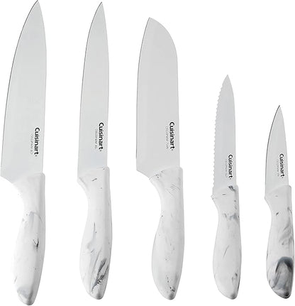 Cuisinart C55-10PWM Ceramic Coated Knife Set with Blade Guard Sheaths (10- Piece Set) in Faux Marble - Image 3