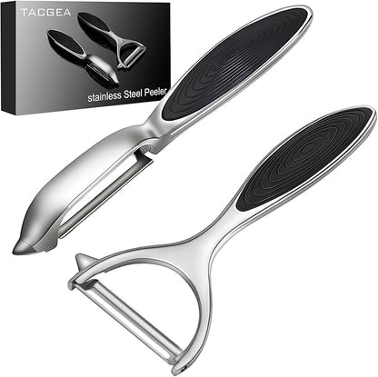 TACGEA Vegetable Peeler for Kitchen, Potato Peelers for Fruit Straight Blade, Durable Non-Slip Handle, Set of 2 by TACGEA