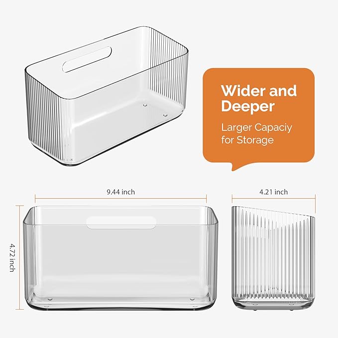 MaraFansie 4 Pack Over Cabinet Organizer Storage Lid Organizer Caddy Space Saver No Drilling Adhesive Hook Over Door Organizer, Transparent - Image 5